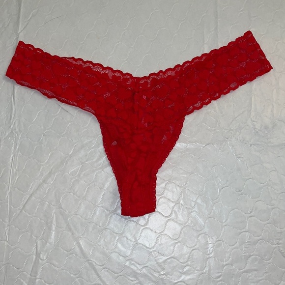 Victoria’s Secret red heart mesh nylon panty O/S - Picture 7 of 9